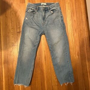 Abercrombie & Fitch curve love ankle straight ultra high rise jeans
